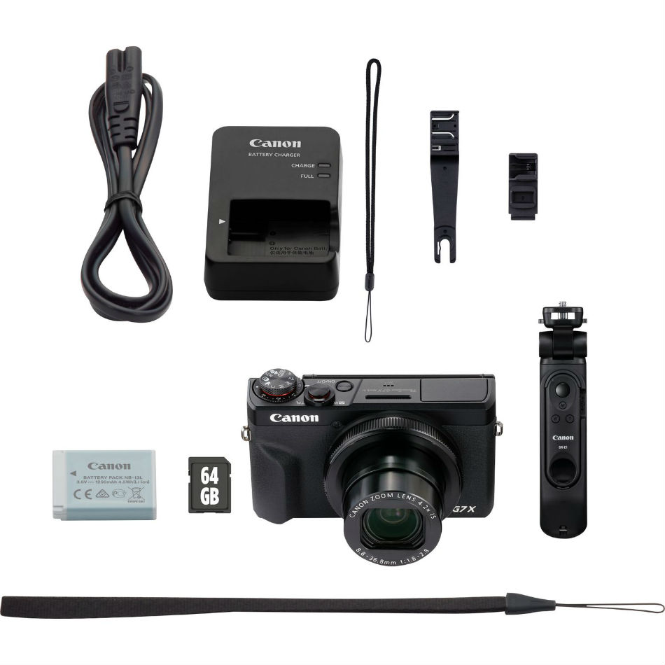 Огляд Фотоапарат CANON Powershot G7 X Mark III Black VLogger Kit (3637C029)