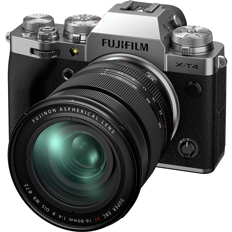 Фотоапарат FUJIFILM X-T4 + XF 16-80 F4 Kit Silver (16651277) Тип матриці CMOS (КМОП)