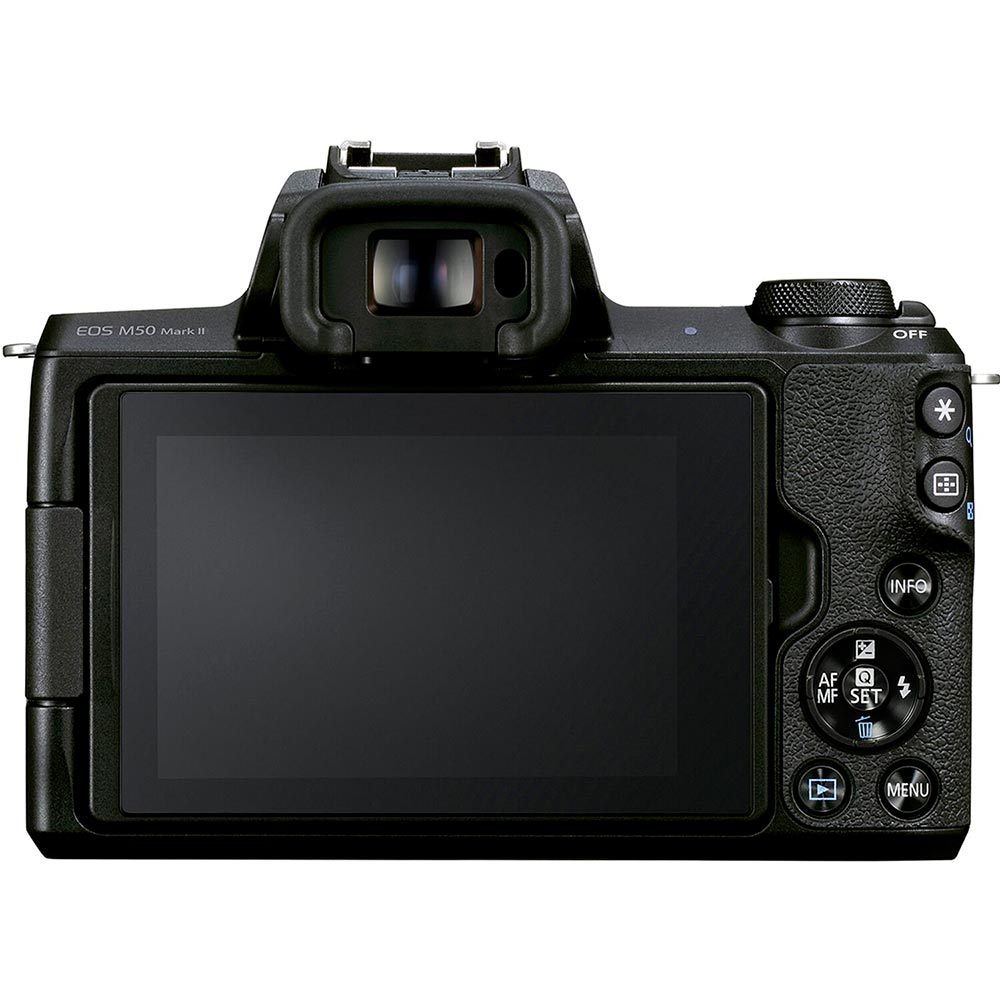 Зовнішній вигляд Фотоапарат CANON EOS M50 Mk2 + 15-45 IS STM Kit Black (4728C043)