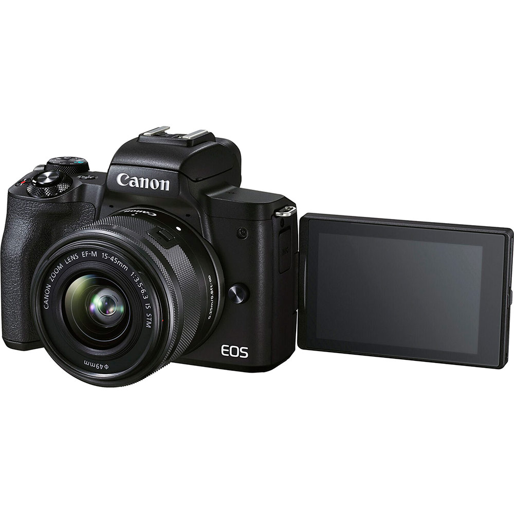 Фотоапарат Canon EOS M50 Mark II + 15-45 IS STM + SB130 + 16GB SD Kit Black (4728C058) Кіл-ть ефективних мегапікслів 24.1