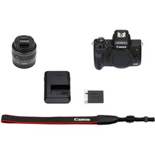 Фотоапарат Canon EOS M50 Mark II + 15-45 IS STM + SB130 + 16GB SD Kit Black (4728C058)