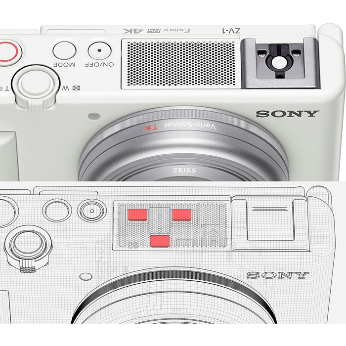 Зовнішній вигляд Фотоапарат SONY ZV-1 White (ZV1W. CE3)