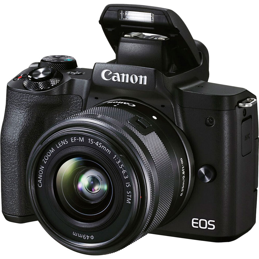 Фотоапарат CANON EOS M50 Mk2 + 15-45 IS STM + 55-200 IS STM Black (4728C041) Кіл-ть ефективних мегапікслів 24.1