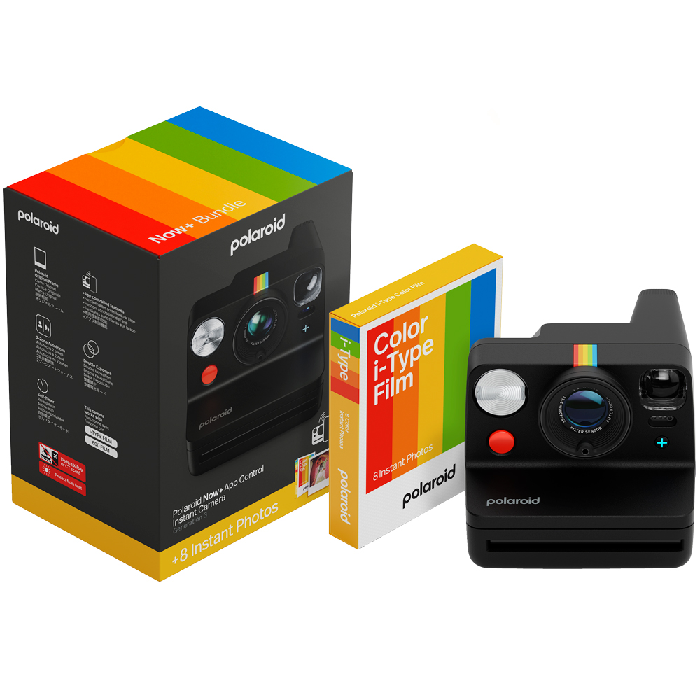 Фотоаппарат POLAROID Now+ Gen 3 + Color Film Bundle 8 фото Black (6575)