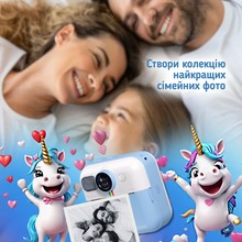 Дитячий фотоапарат COLORWAY з функцією моментального друку Blue (CW-PHP01B)