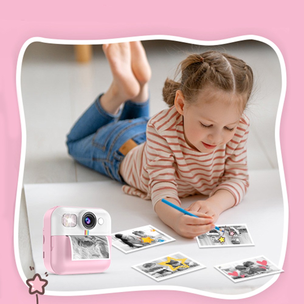 Зовнішній вигляд Дитячий фотоапарат COLORWAY з функцією моментального друку Pink (CW-PHP01P)