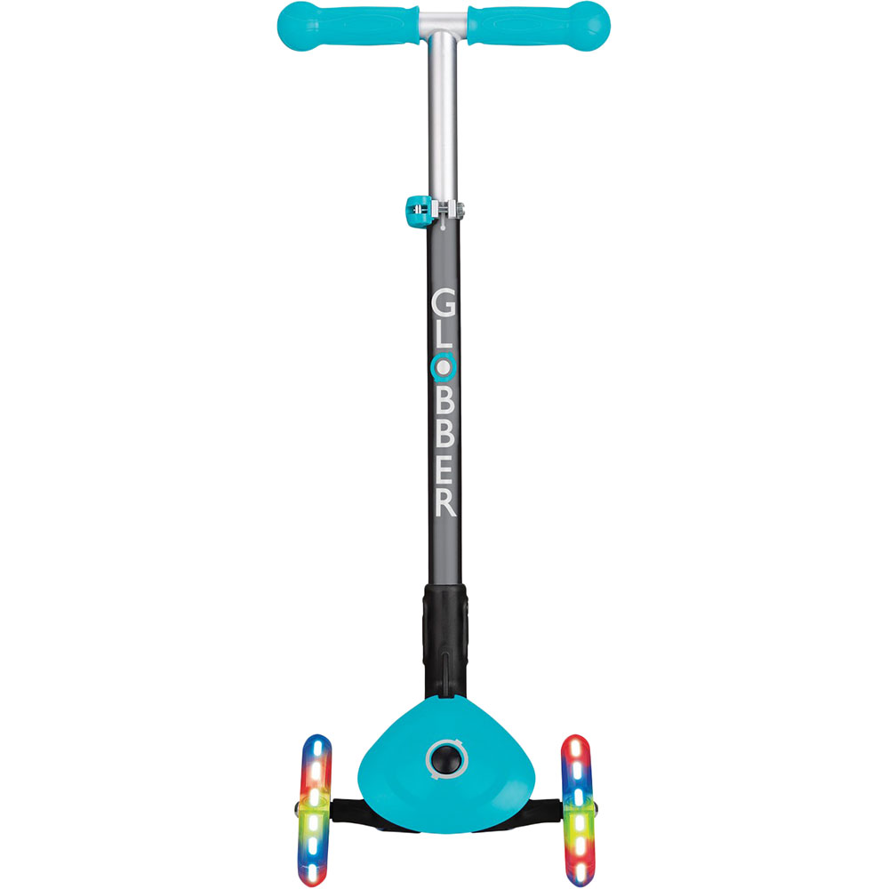 Самокат GLOBBER Primo Foldable Lights Turquoise (432-105-2) Розмір платформи для ноги 54.5 х 12.5