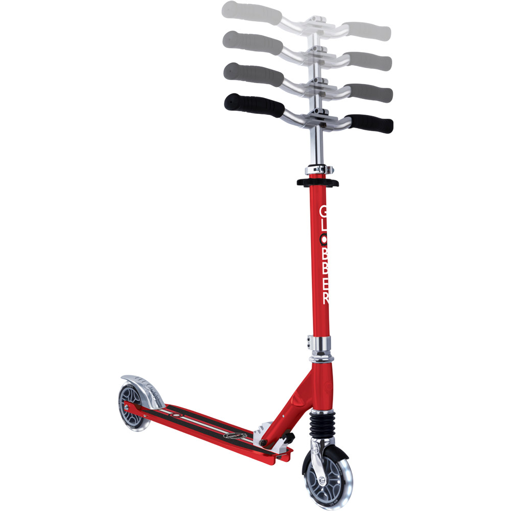 Зовнішній вигляд Самокат Globber Flow Element Comfort Lights Red (727-102)