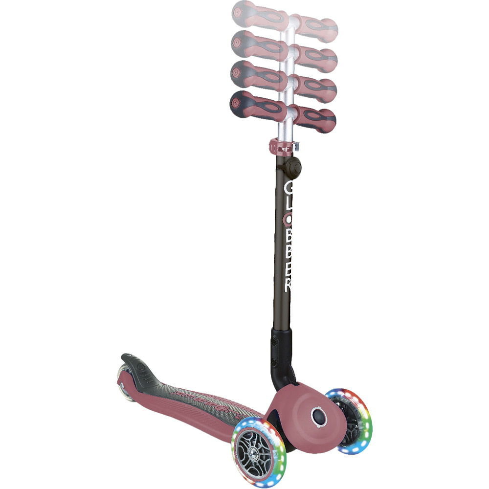 Самокат GLOBBER Go Up Deluxe Lights 5в1 Pastel Pink (646-210) Кількість коліс 3
