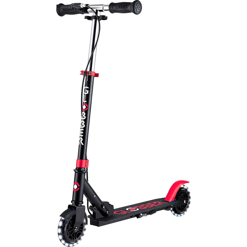 Самокат GLOBBER Flow Element Junior Lights Black/Red (729-102)