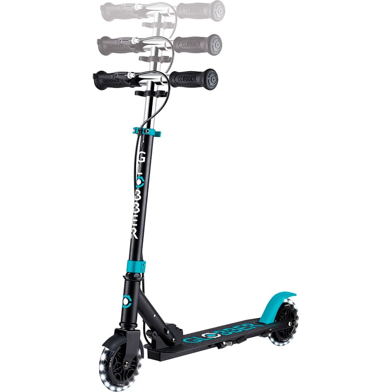 Покупка Самокат GLOBBER Flow Element Junior Lights Black/Turquoise (729-105)