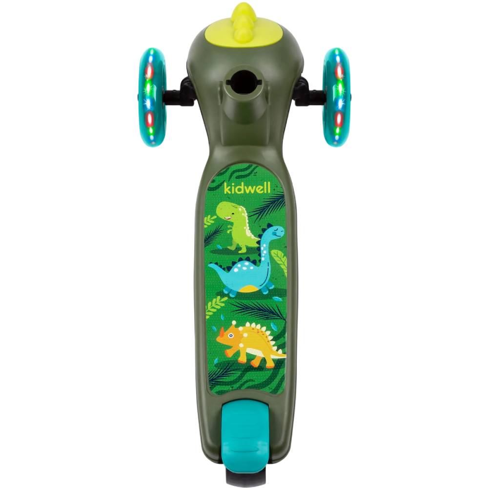 Самокат KIDWELL Zoocar Dinozaur Green (HUBAZOO01A2) Розмір самоката 56 х 25 х 64-77