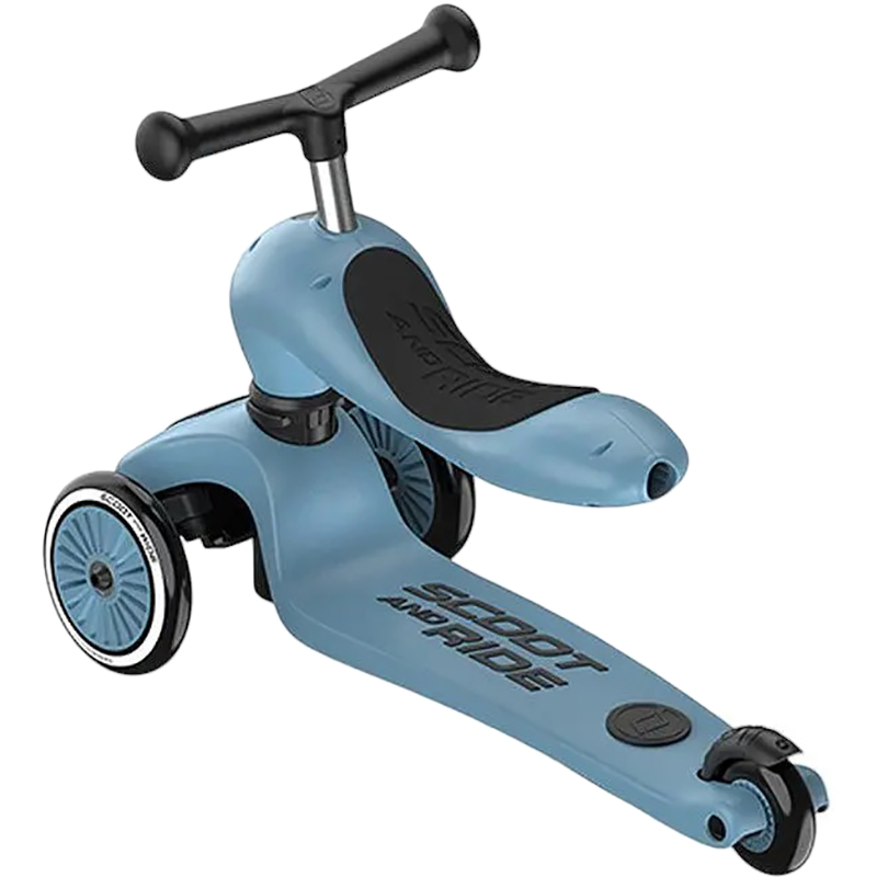 В Украине Самокат  SCOOT&RIDE Highwaykick-1 Push and Go Grey/Blue (SR-240527-STEEL)