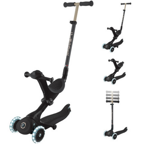 У Фокстрот Самокат GLOBBER GO UP DELUXE LIGHTS Black (646-720-2)
