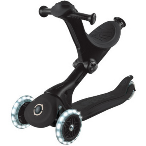Самокат GLOBBER GO UP DELUXE LIGHTS Black (646-720-2) Розмір платформи для ноги 54.5 х 12.5