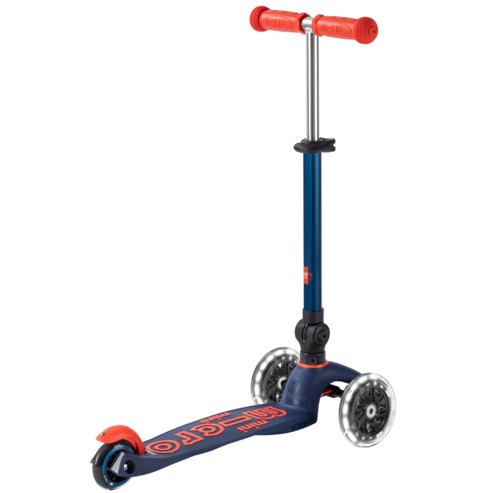 Самокат MICRO серії Mini Deluxe Foldable LED Blue (MMD196) Колір синій