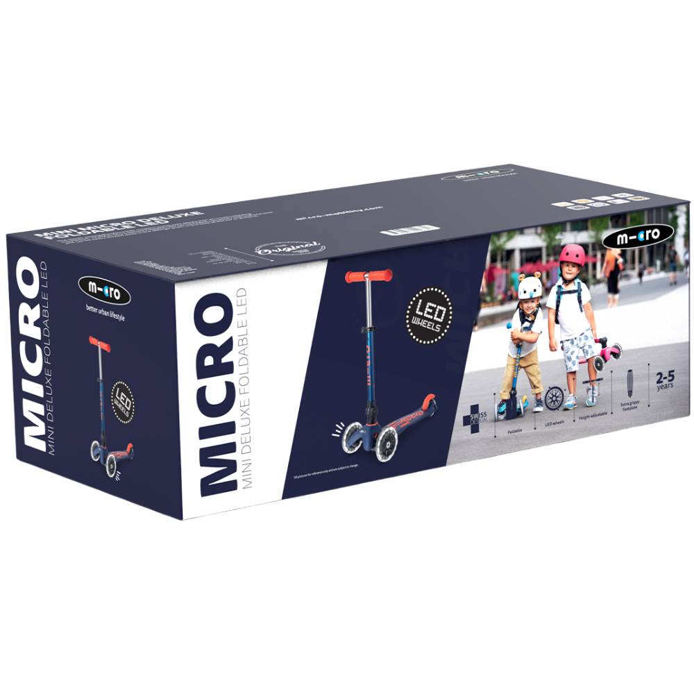 В Україні Самокат MICRO серії Mini Deluxe Foldable LED Blue (MMD196)