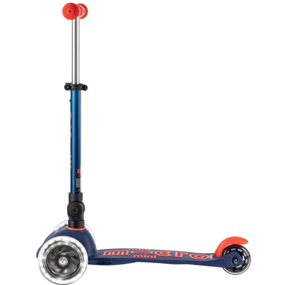Самокат MICRO серії Mini Deluxe Foldable LED Blue (MMD196) Розмір платформи для ноги 30