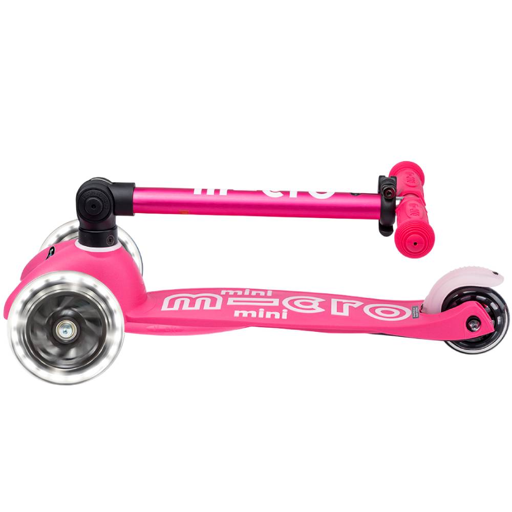 Внешний вид Самокат MICRO серии Mini Deluxe Foldable LED Pink (MMD197)