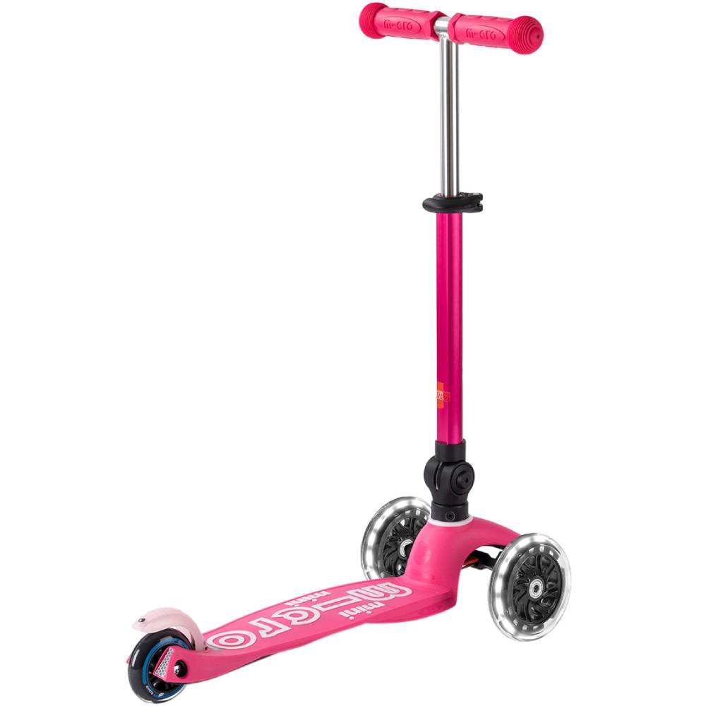 Самокат MICRO серии Mini Deluxe Foldable LED Pink (MMD197) Цвет розовый