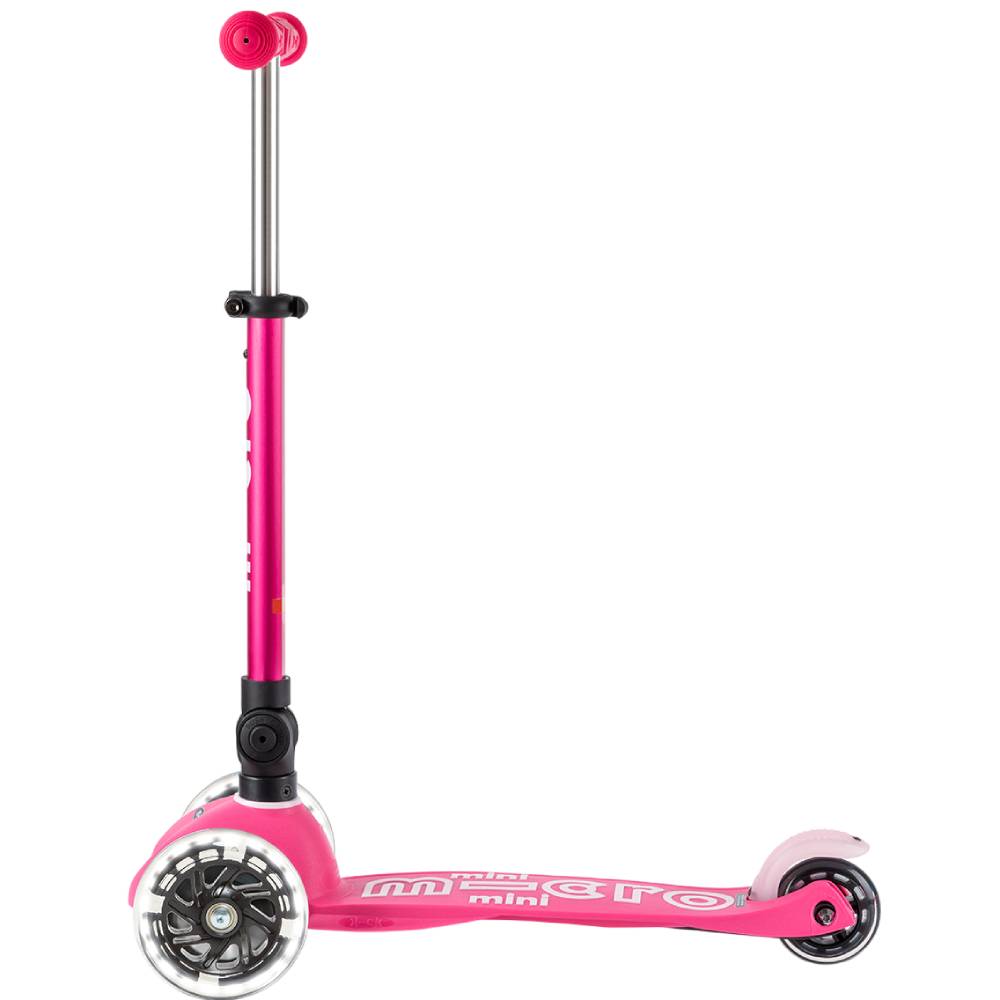 Самокат MICRO серии Mini Deluxe Foldable LED Pink (MMD197) Размер платформы для ноги 30