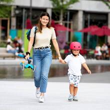 Самокат MICRO серії Mini Deluxe Foldable LED Blue Ocean (MMD200)