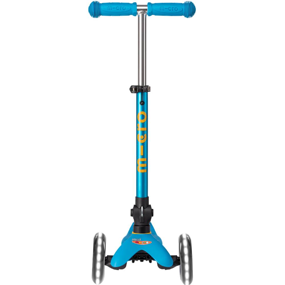 Самокат MICRO серії Mini Deluxe Foldable LED Blue Ocean (MMD200) Розмір платформи для ноги 30