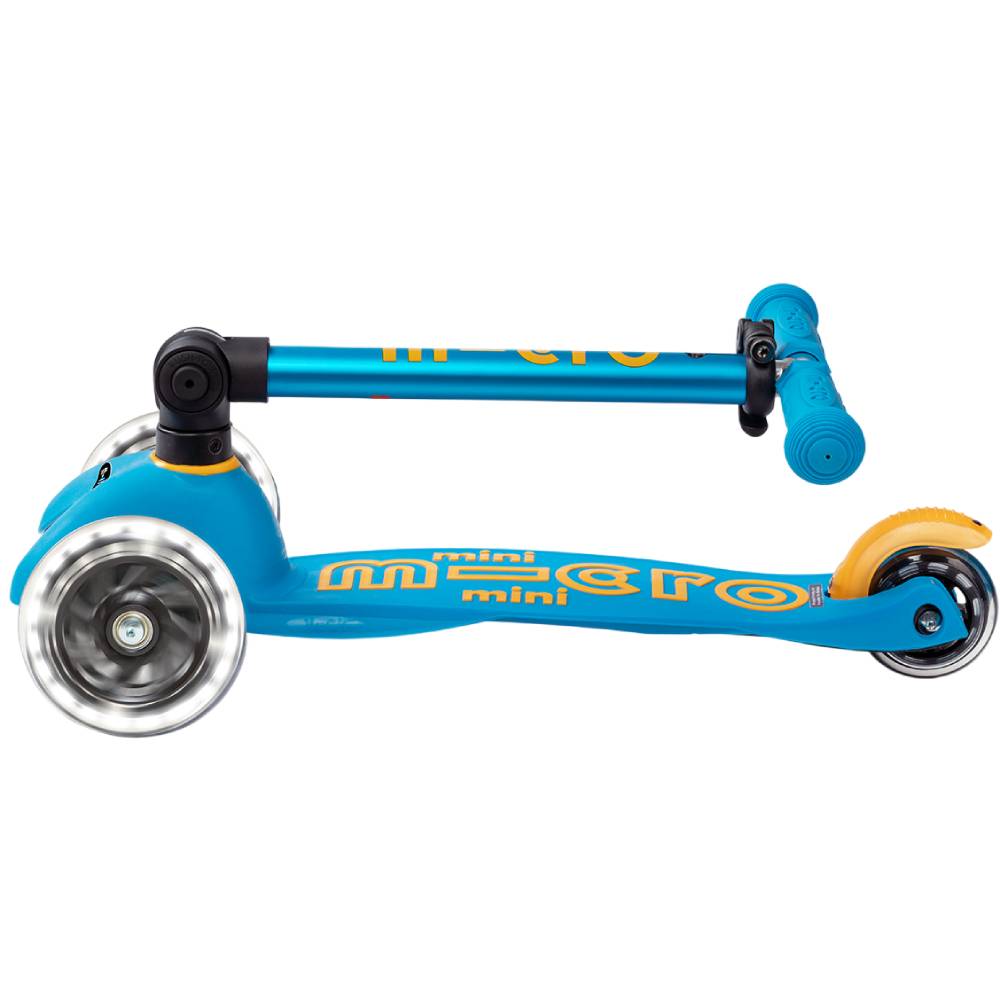 Самокат MICRO серії Mini Deluxe Foldable LED Blue Ocean (MMD200) Кількість коліс 3