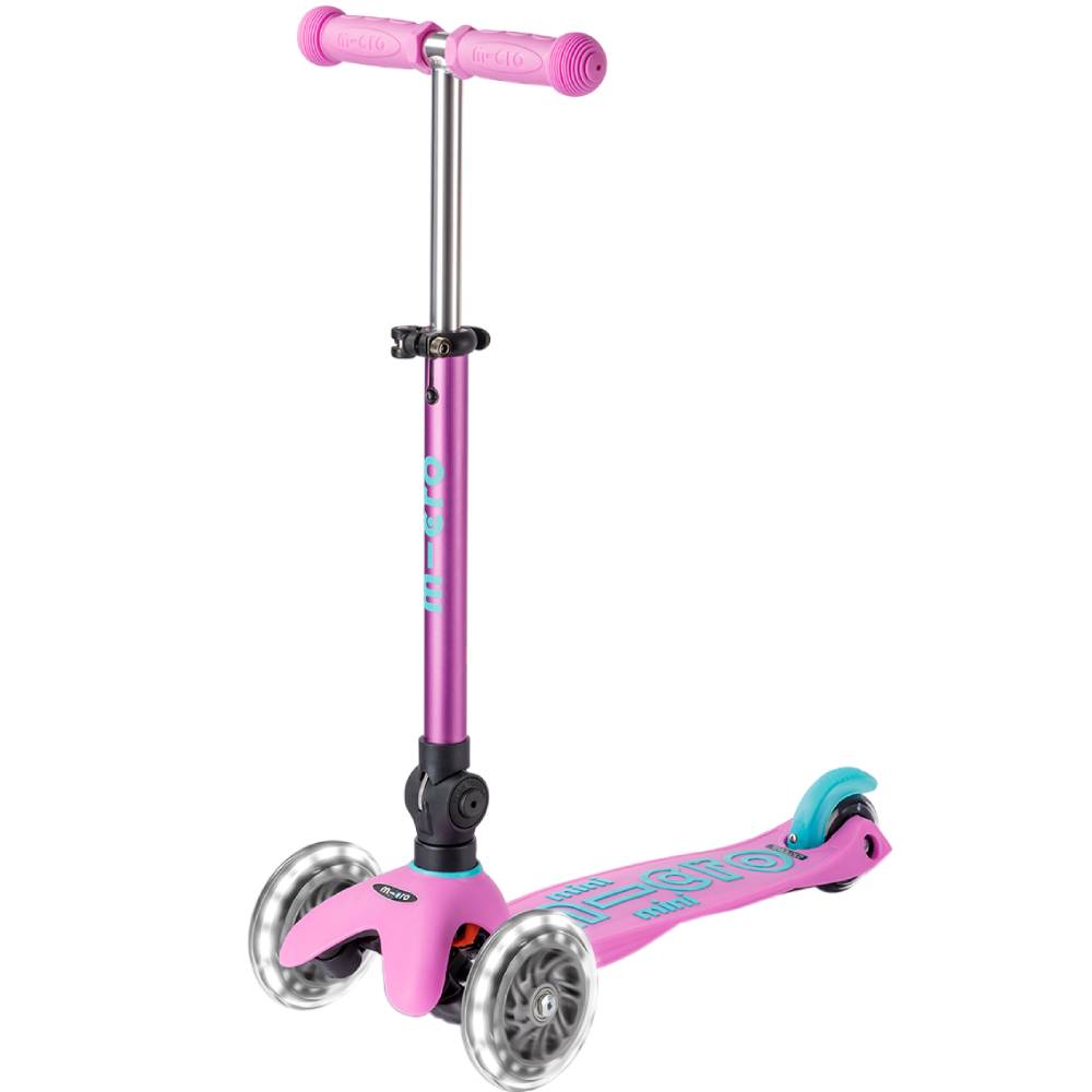 Самокат MICRO серии Mini Deluxe Foldable LED Lavender (MMD398)