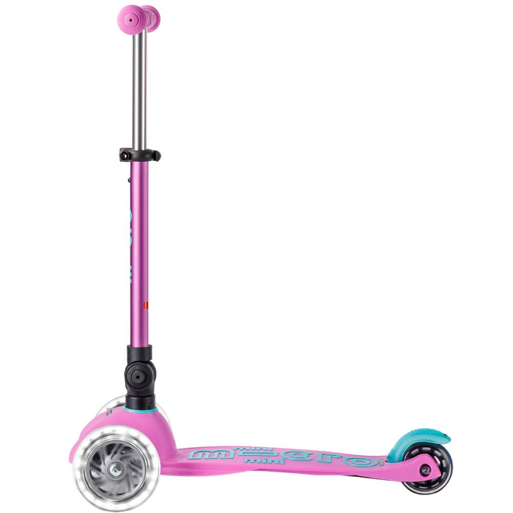 Самокат MICRO серии Mini Deluxe Foldable LED Lavender (MMD398) Размер платформы для ноги 30
