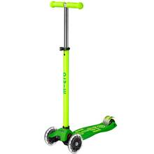 Самокат MICRO серии Maxi Deluxe Neon LED Green Parrot (MMD232)
