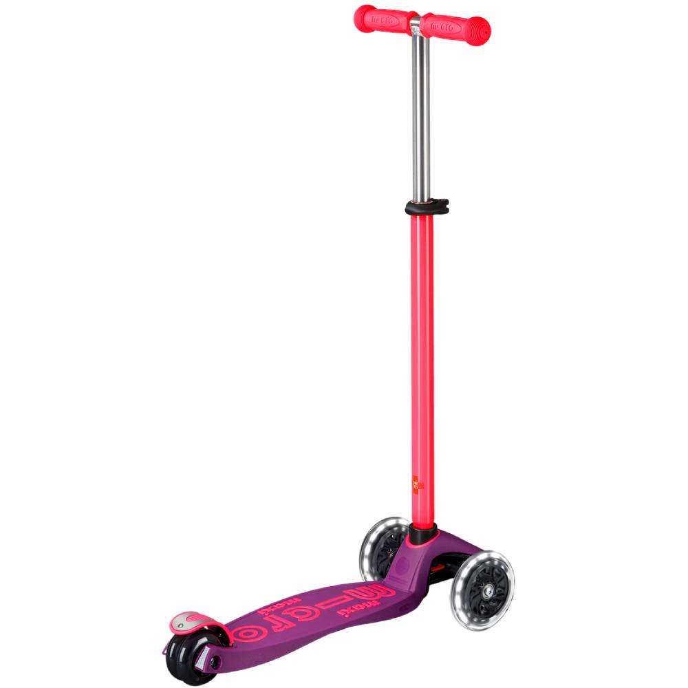 Самокат MICRO серії Maxi Deluxe Neon LED Ultra Pink (MMD233) Колір рожевий