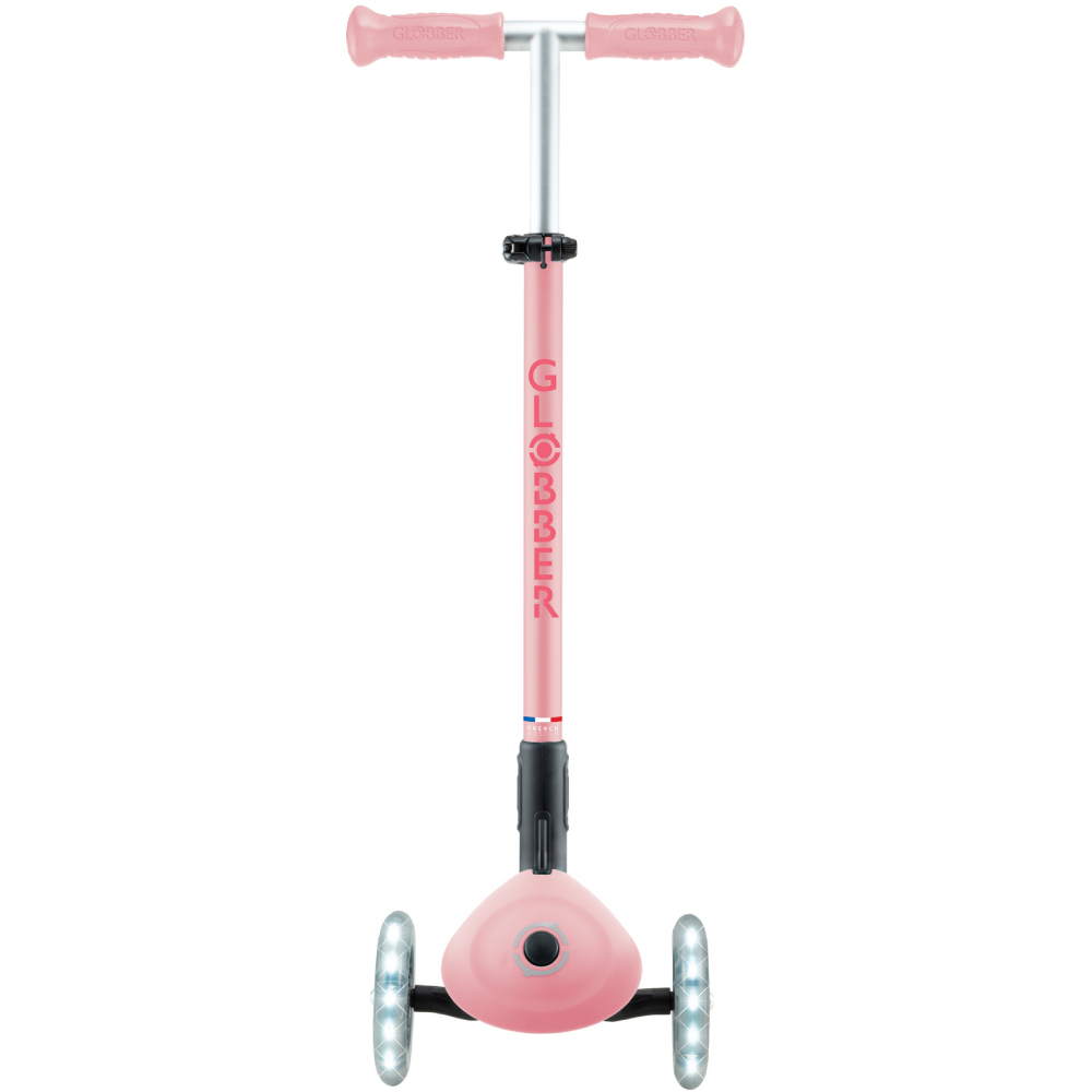 Самокат GLOBBER ELITE LIGHTS пастельно-рожевий (439-710-3) Матеріал рами сталь
