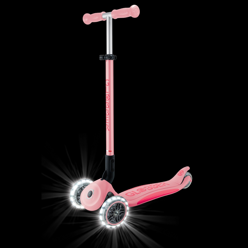 Фото 14 Самокат GLOBBER ELITE LIGHTS пастельно-рожевий (439-710-3)