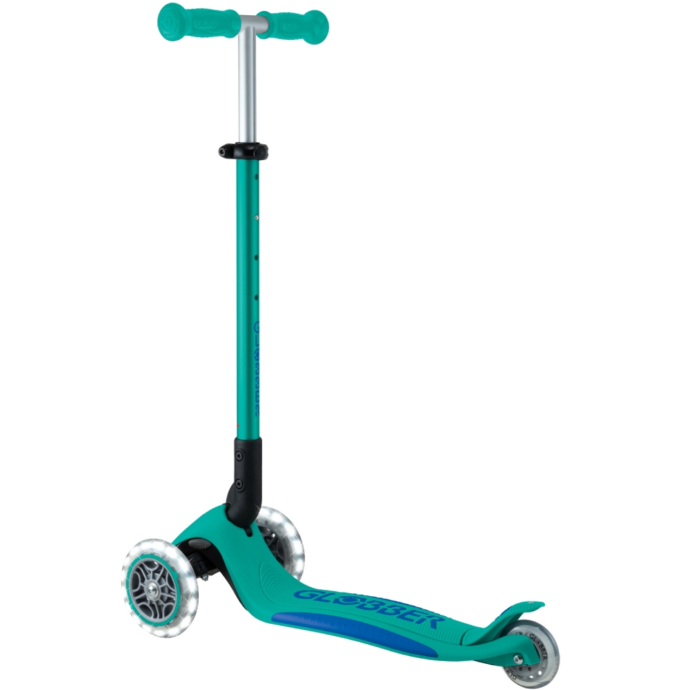 Самокат GLOBBER ELITE LIGHTS смарагдово-зелений (439-607-3) Розмір платформи для ноги 12,5 х 54,5