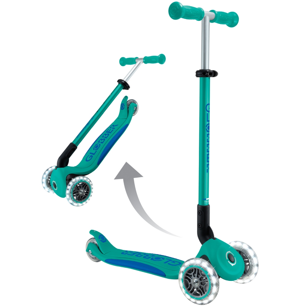 Огляд Самокат GLOBBER ELITE LIGHTS смарагдово-зелений (439-607-3)