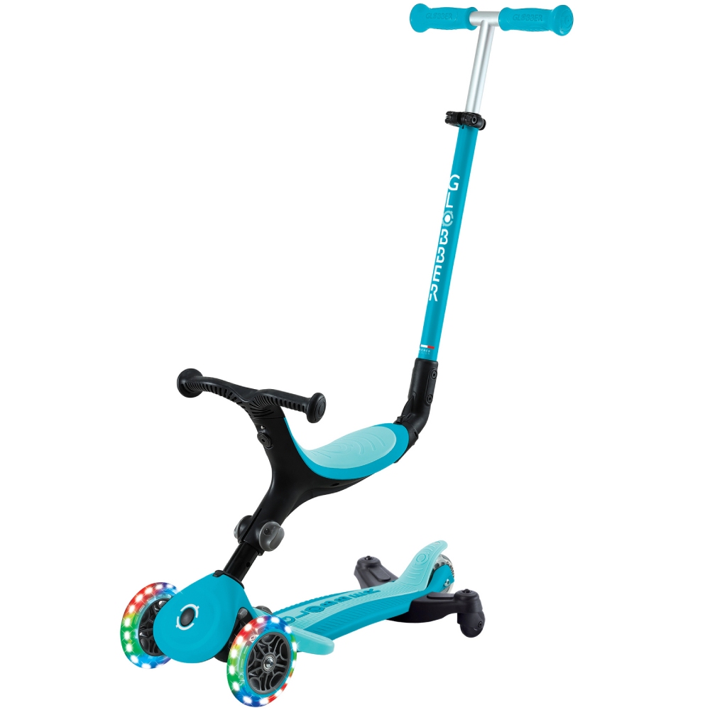 Самокат GLOBBER GO UP ACTIVE LIGHTS 360 Aqua (749-300)