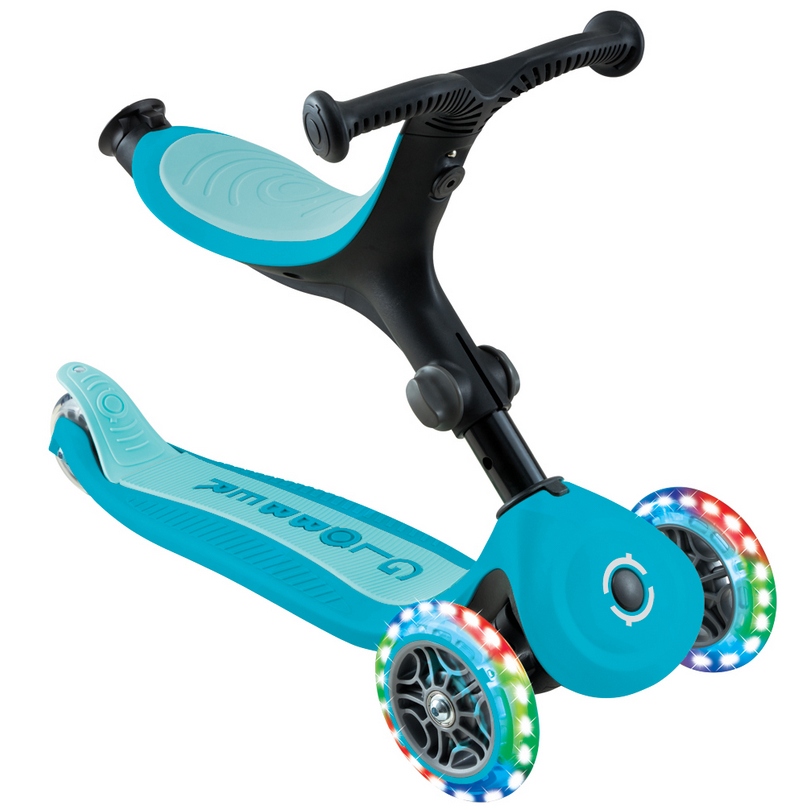 Зображення Самокат GLOBBER GO UP ACTIVE LIGHTS 360 Aqua (749-300)