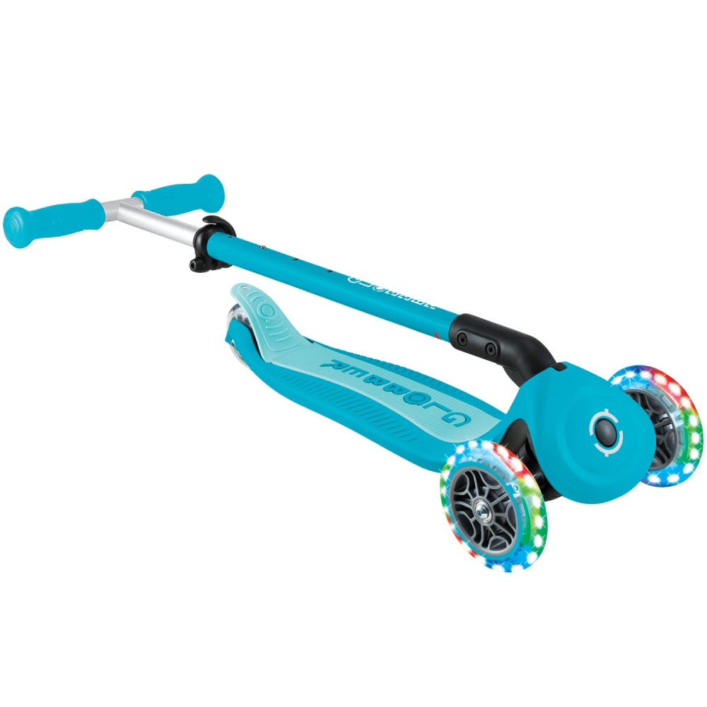 У Фокстрот Самокат GLOBBER GO UP ACTIVE LIGHTS 360 Aqua (749-300)