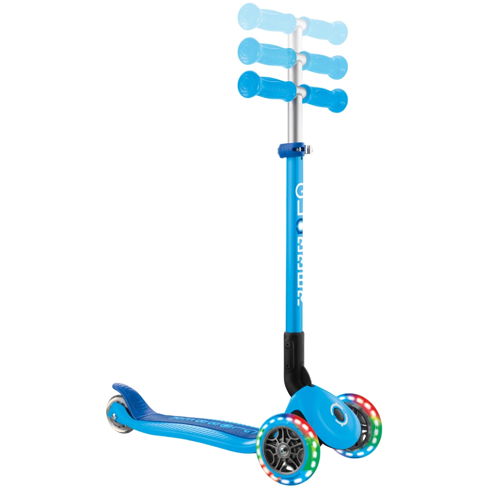 В Україні Самокат GLOBBER PRIMO FOLDABLE LIGHTS Sky Blue (432-101-3)
