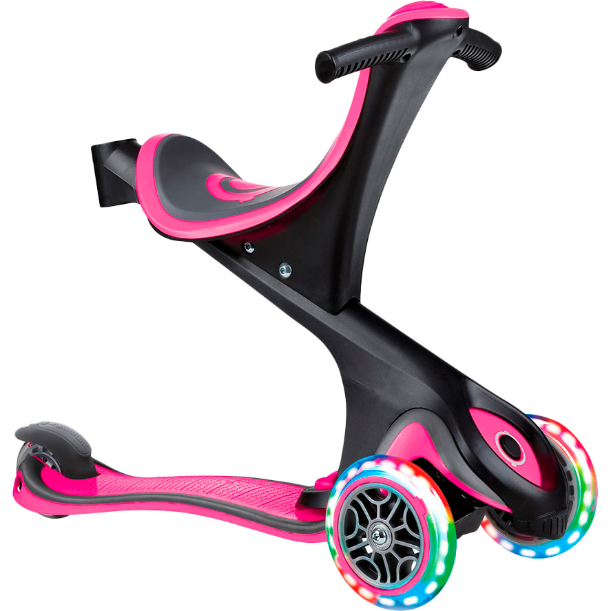 Самокат GLOBBER GO UP COMFORT LIGHTS 5 в 1 Pink (459-110-2) Матеріал рами алюмінієвий сплав
