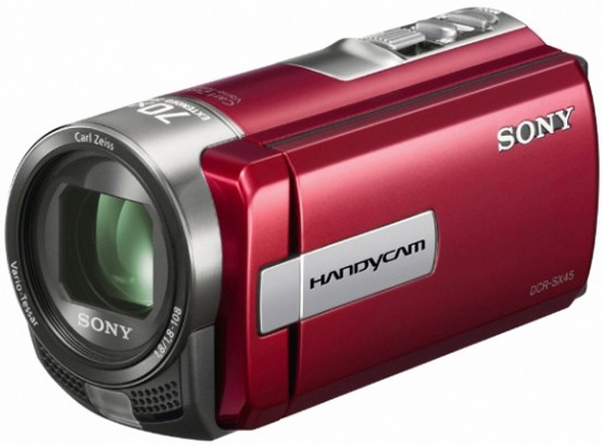 Flash-камера SONY DCR-SX45E Red Тип камеры цифровая