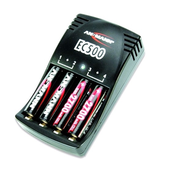 Зарядний пристрій ANSMANN EC500 + 4 AA 2700 mAh GL