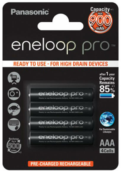 Акумулятор ENELOOP Panasonic Pro R03/AAA 900mAh (4bl)