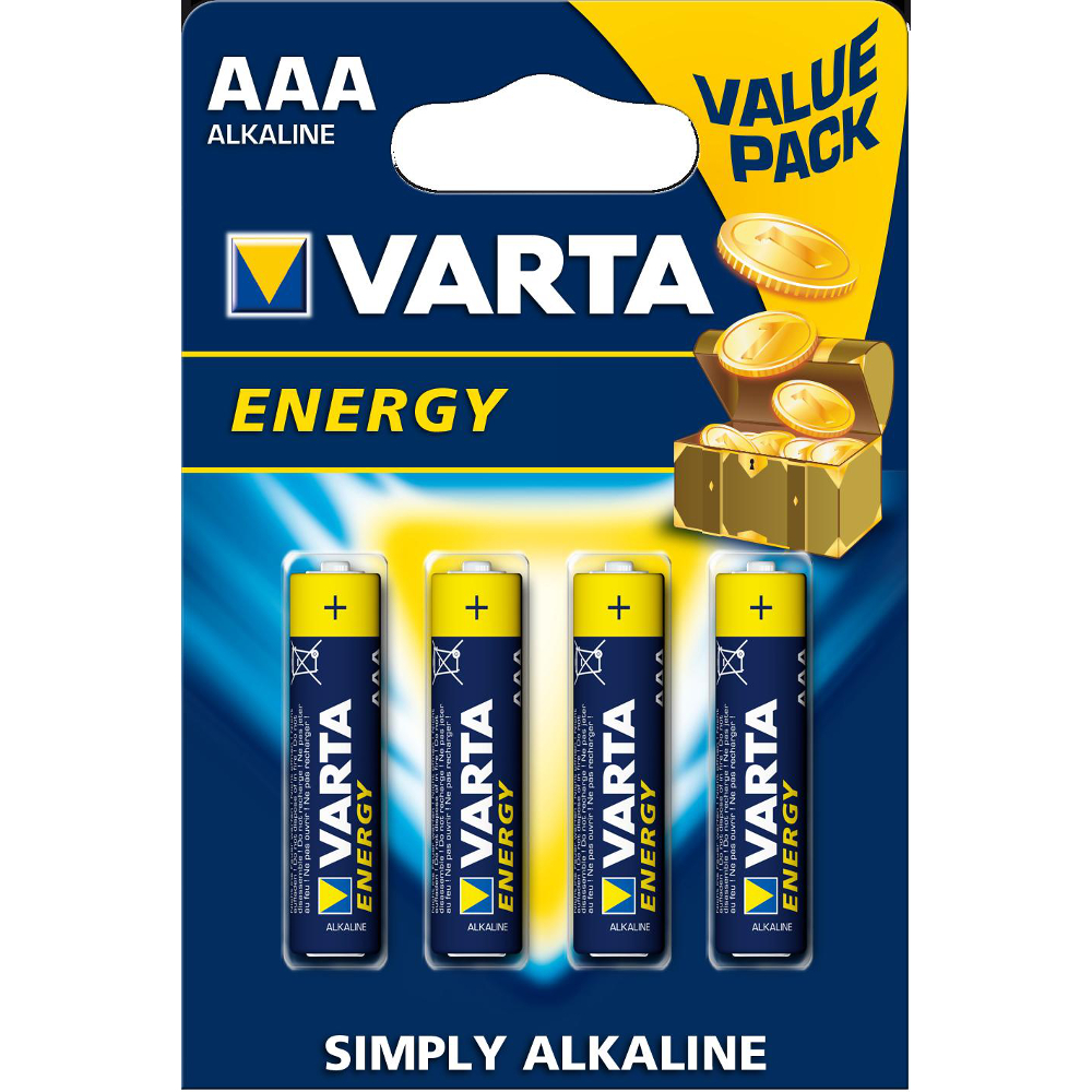 

Батарейки VARTA 4103 (LR03) ENERGY 1х4 шт, 4103 (LR03)