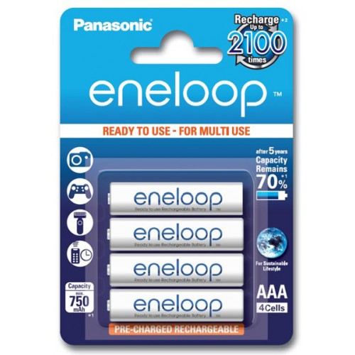 Акумулятор Panasonic ENELOOP R03/AAA 750mAh (BK-4MCCE/4BE)