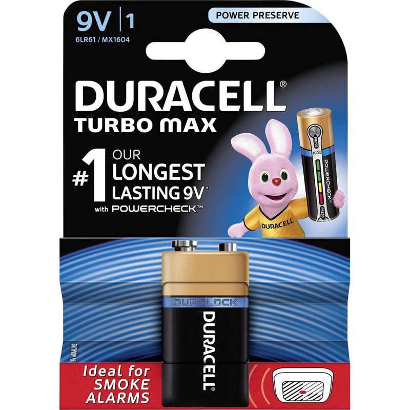 Батарейка DURACELL TurboMax 9V / MN1604 KPN1*10 1 шт.