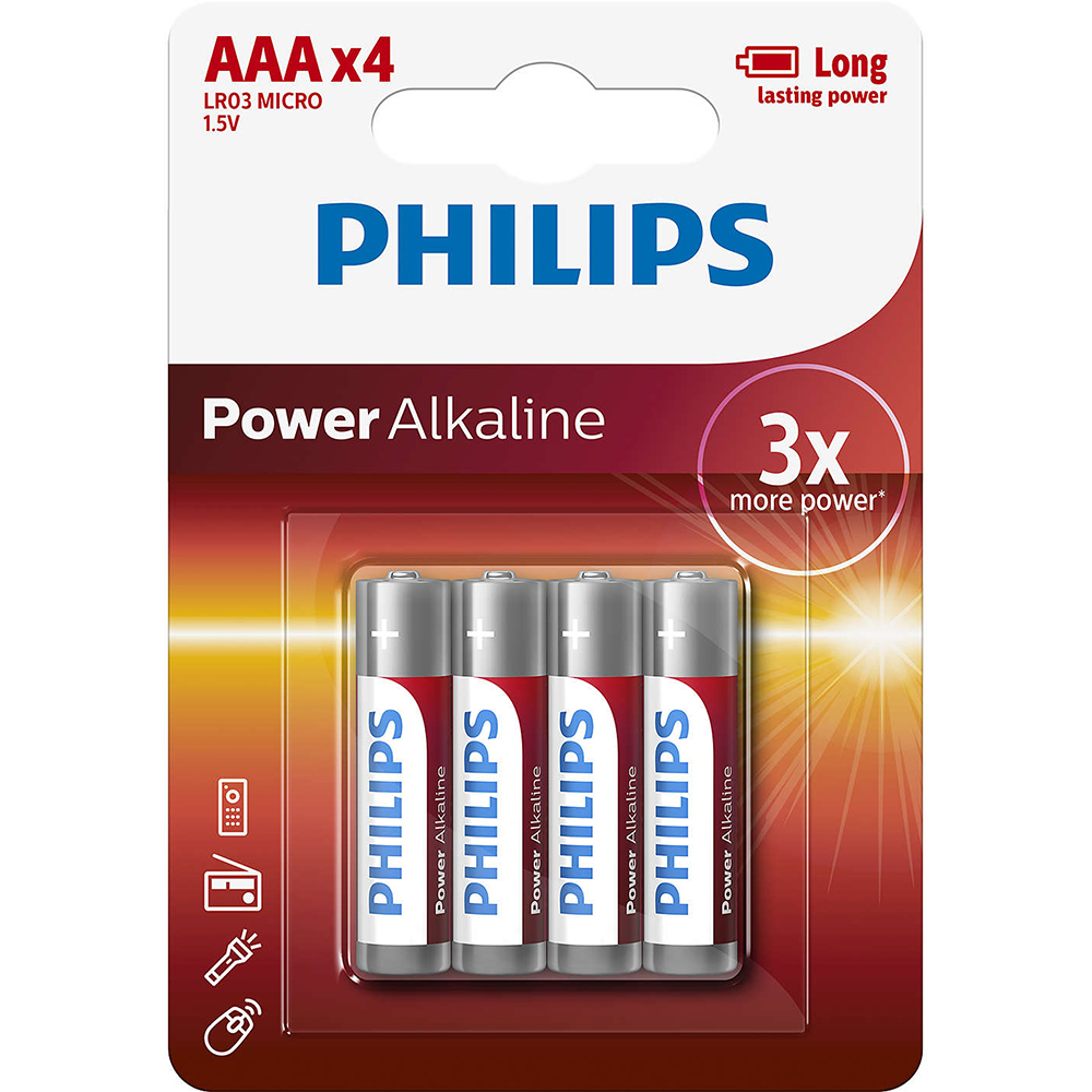 Батарейки PHILIPS POWER АAA 1x4 шт.