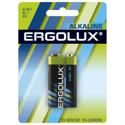 Батарейка ERGOLUX 6LR61 / 1 BL (9V) Alkaline (6LR61 BL-1)