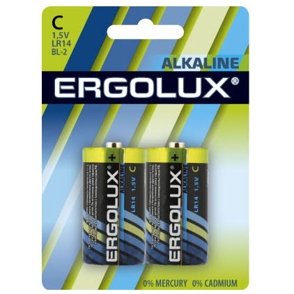 Батарея ERGOLUX LR14 / 2 BL Alkaline (LR14 BL-2)